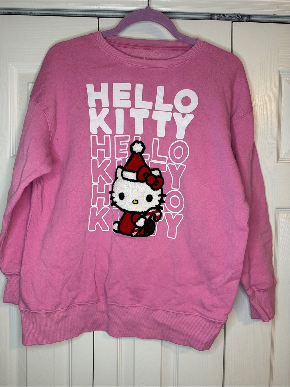 Hello Kitty Pink Holiday Crewneck Sweatshirt